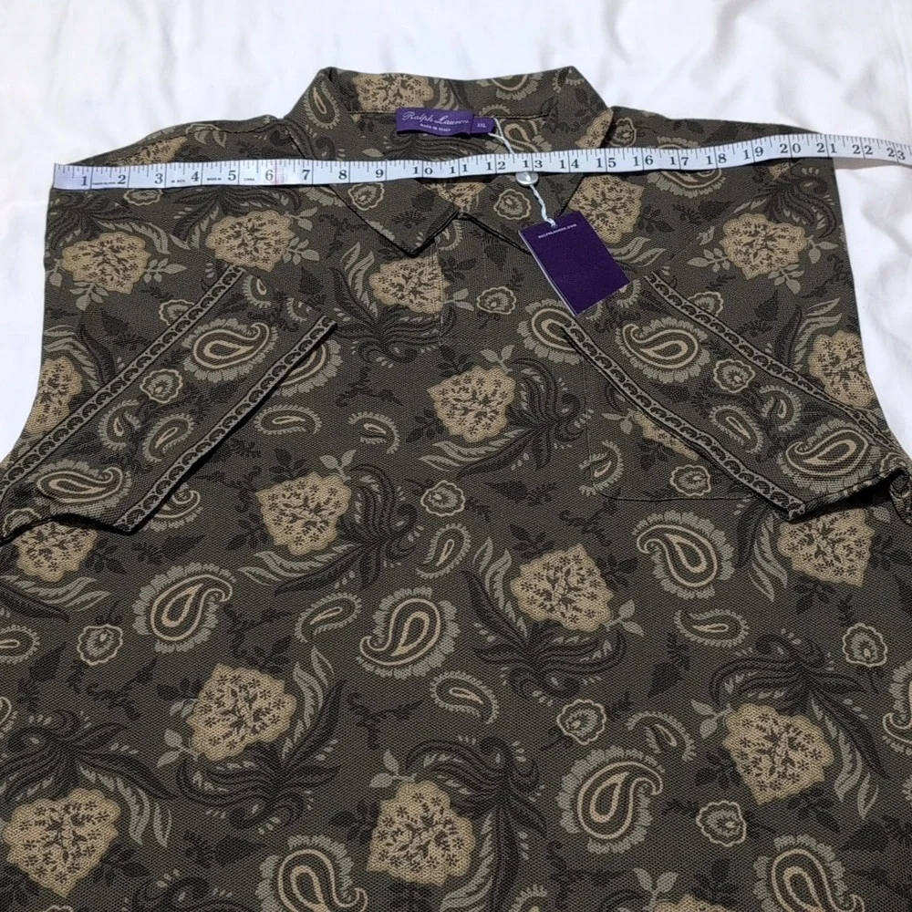 Ralph Lauren Black and Tan Casual Button Down Shirt - Picture 5 of 12